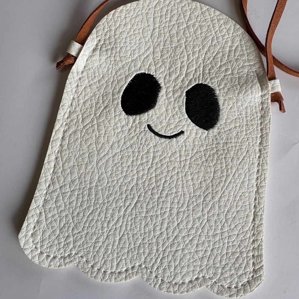 Kids Mini Ghost‎ Crossbody Bag Halloween Fall Costume Party Faux Leather NEW - Picture 3 of 4